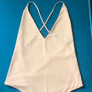 Babaton orange tank bodysuit, size Medium. Excellent condition.
